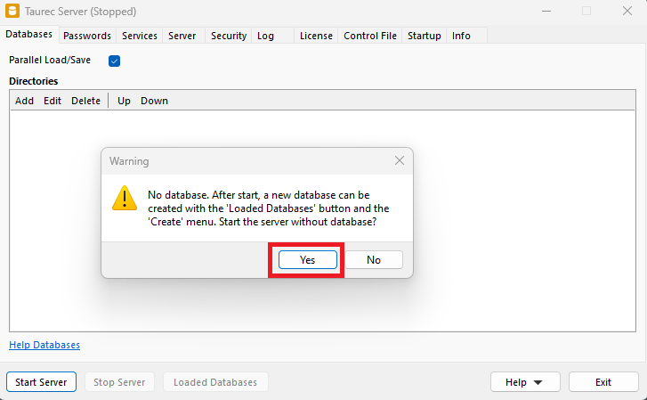 server-start-without-databases.png
